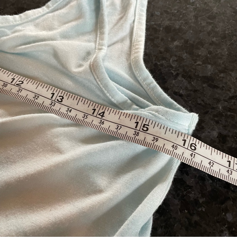 American Eagle Outfitters sky blu & white the dye summer sleeveless Top size S - Picture 8 of 10